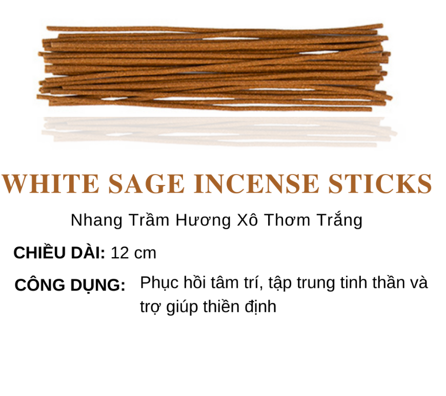 Nhang Trầm Hương Thơm Ngắn 30cm -Nhang tăm Trắng